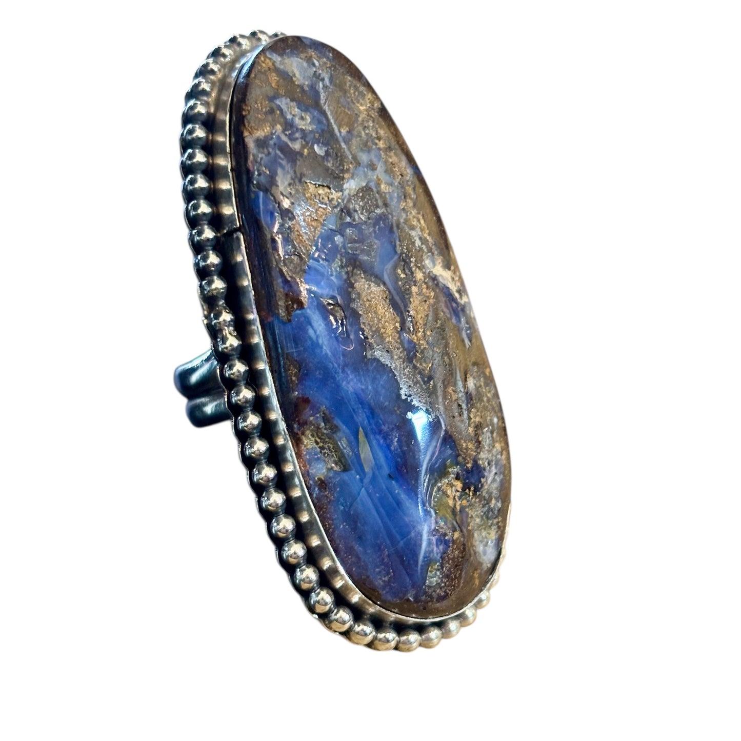 Boulder Opal Statement Ring Adjustable