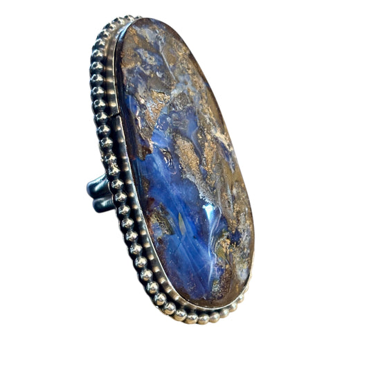 Boulder Opal Statement Ring Adjustable
