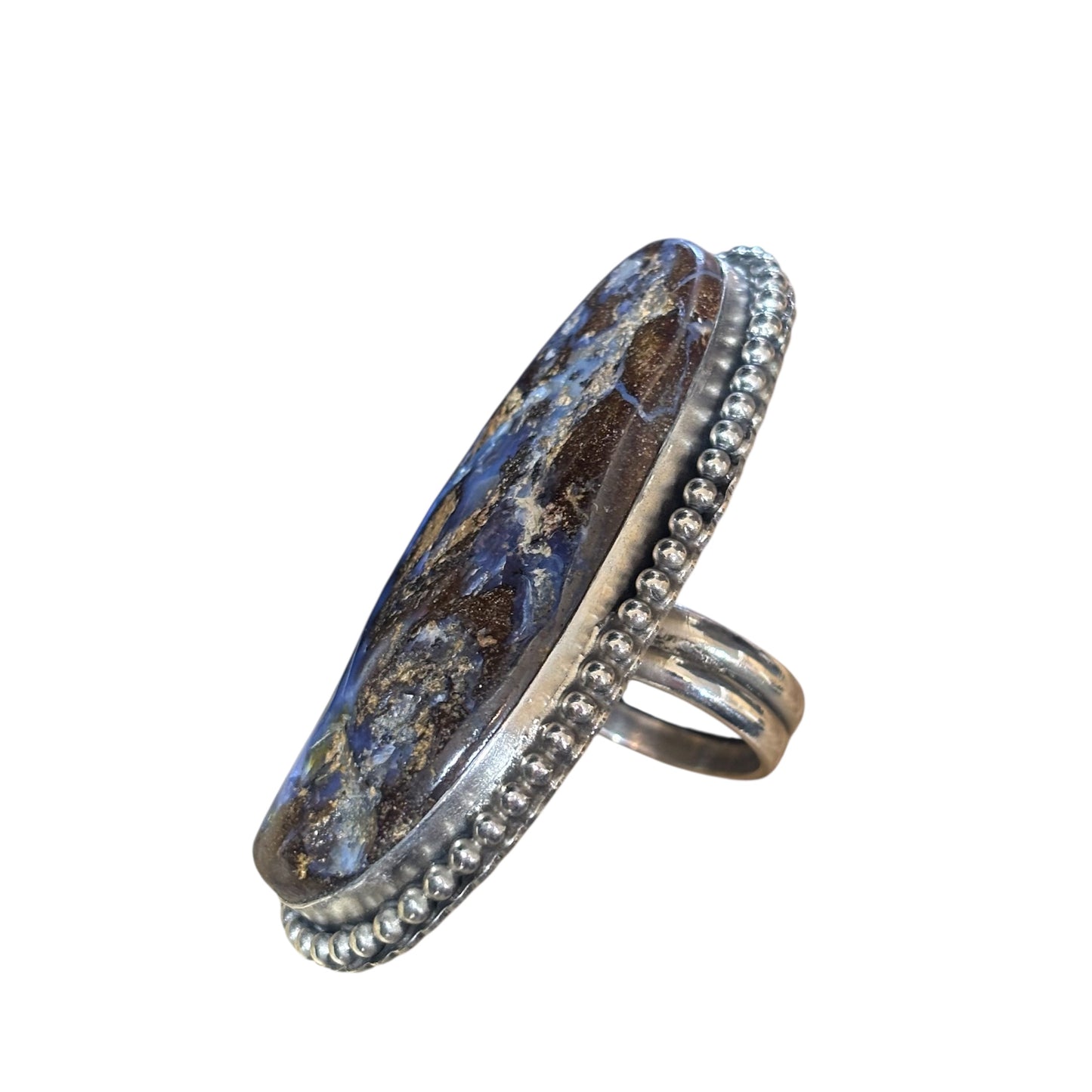 Boulder Opal Statement Ring Adjustable