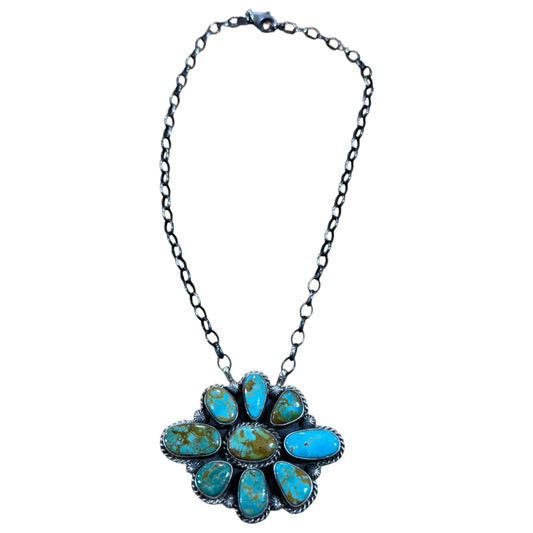 Turquoise Cluster Necklace by Elouise Kee