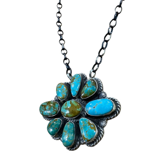 Turquoise Cluster Necklace by Elouise Kee