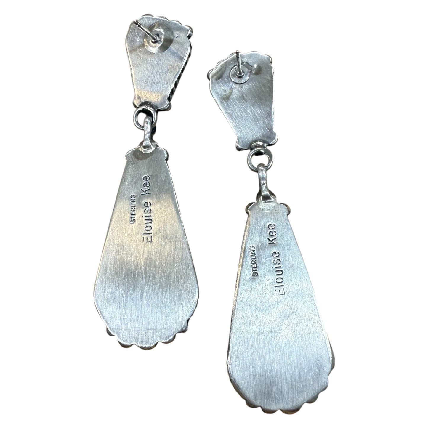 Turquoise Dangle Post Earrings by Elouise Kee