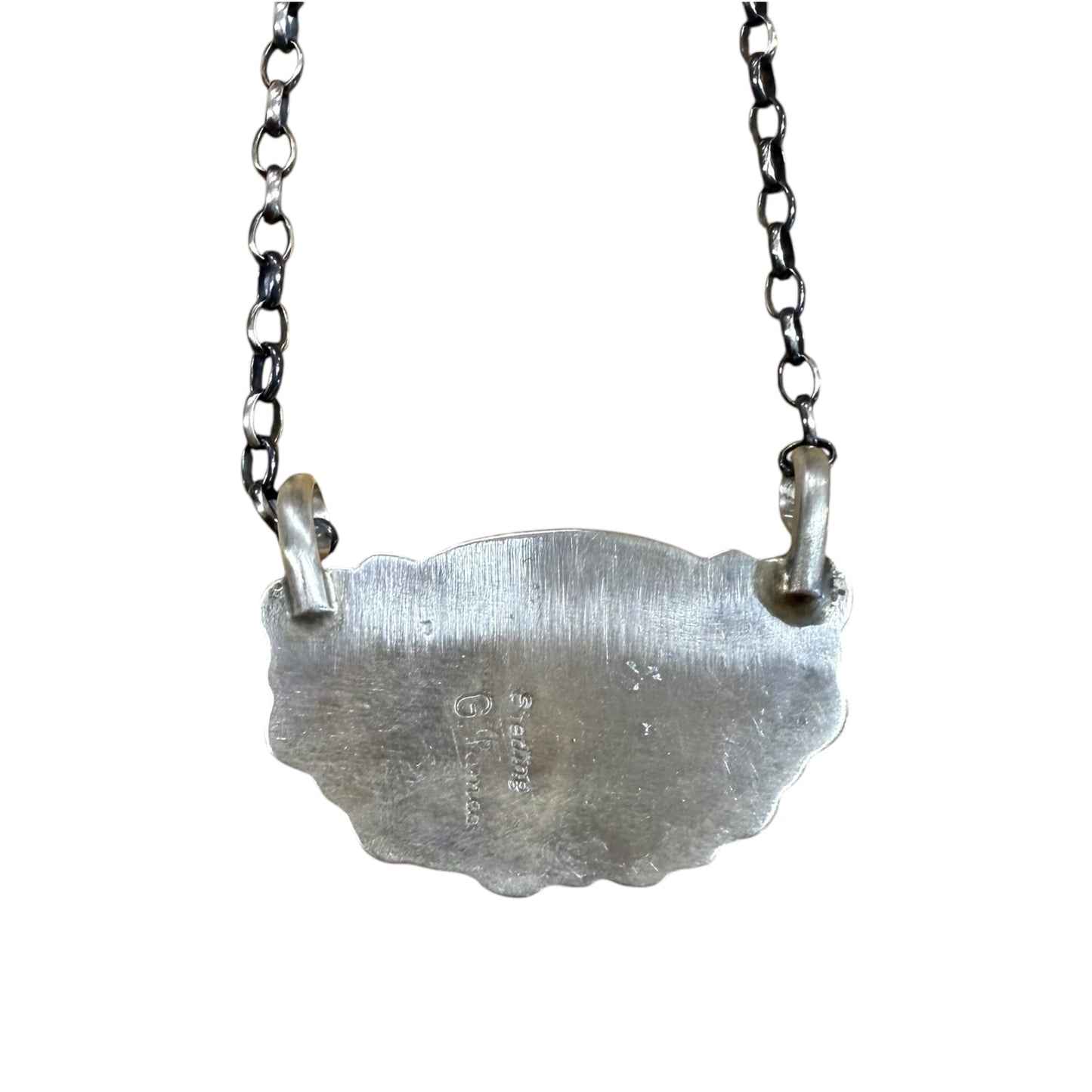 Orange Spiny and Turquoise Necklace by Gerildine James