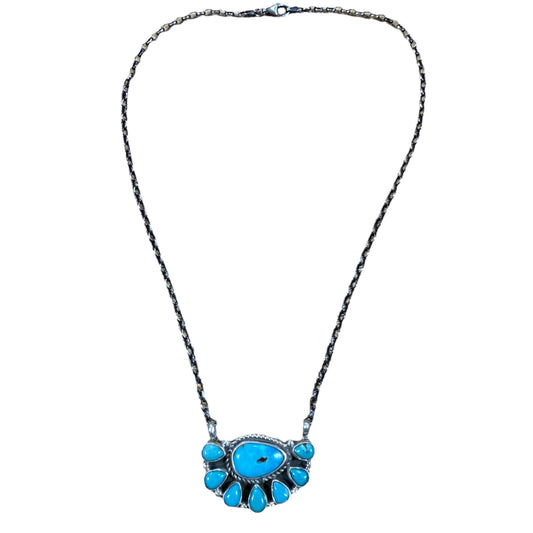 Turquoise 1/2 cluster Necklace by Gerildine James
