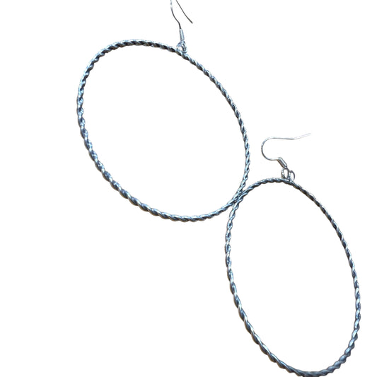Twisted Wire Sterling Silver Hoops