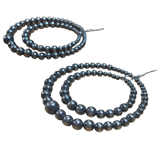 Pearl Double Hoop Earrings