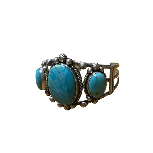 3 Stone Turquoise Cuff
