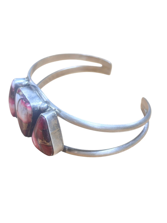 3 Stone Rose Dahlia Cuff #1