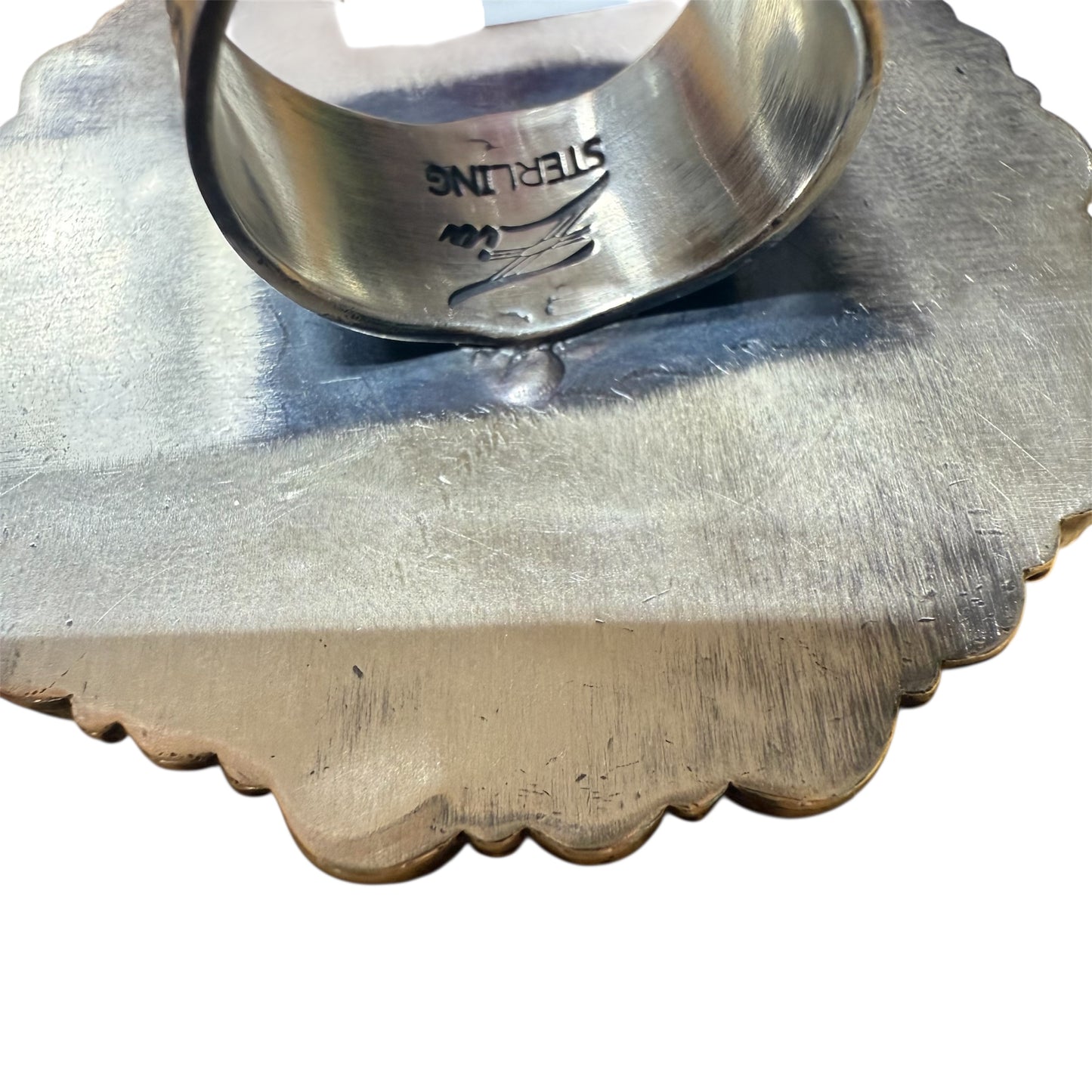 Orange Spiny & Black Onyx Ring