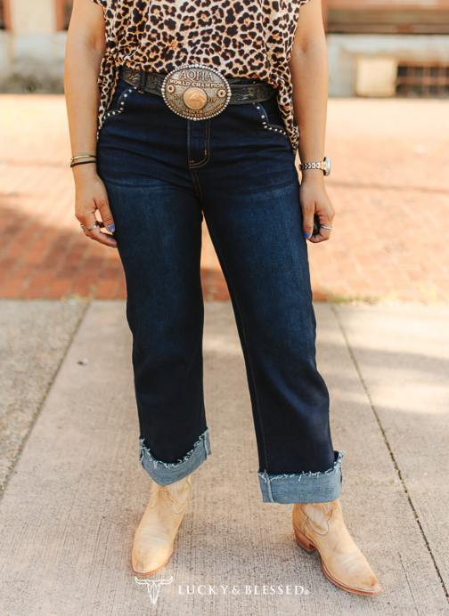 The Virgil Bucking Horse Dark Wash Jeans
