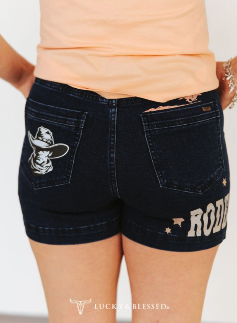 Trouser Rodeo Printed High Rise Shorts (4.5in Inseam)