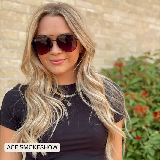 ACE - Unisex Aviator Sunglasses – Polarized Hair-Friendly: Silver
