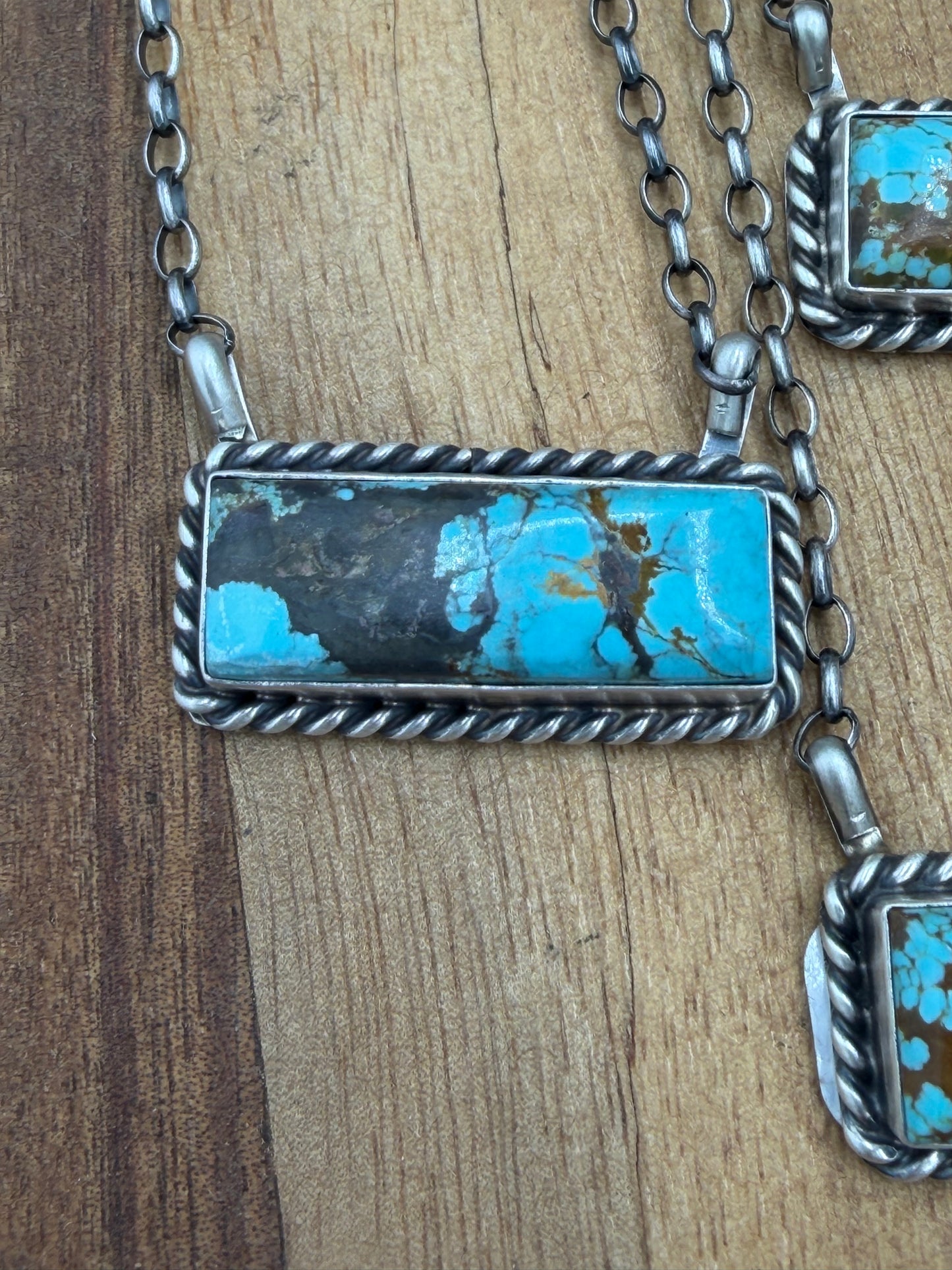 16” Mine #8 Bar Necklaces by Augustine Largo, Navajo