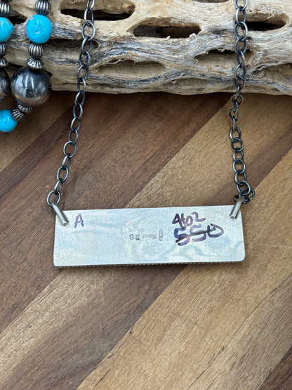 Monarch Mojave #917-44A XL Bar Necklace by Brandon Etcitty, Navajo