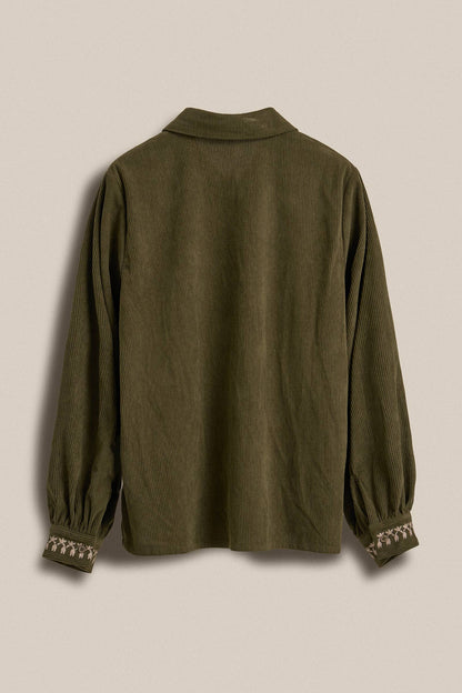 The Ember Embroidered Corduroy Top