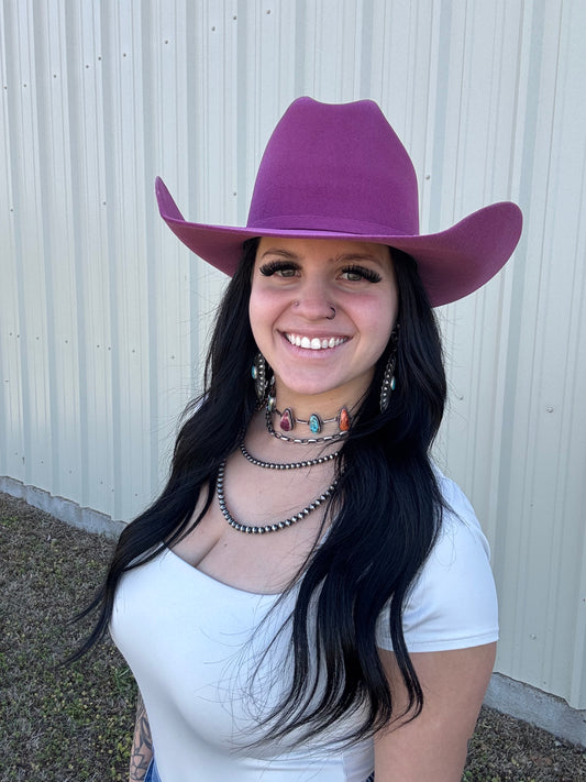 The Trailblazer – 4X Mauve Fuchsia Cowboy Hat (Unisex)