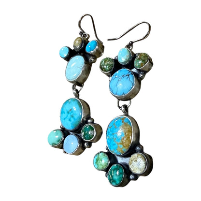 Mixed Stone Drop Earrings by Ella Peters