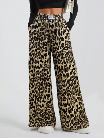 Leah Leopard Wide Leg Pants