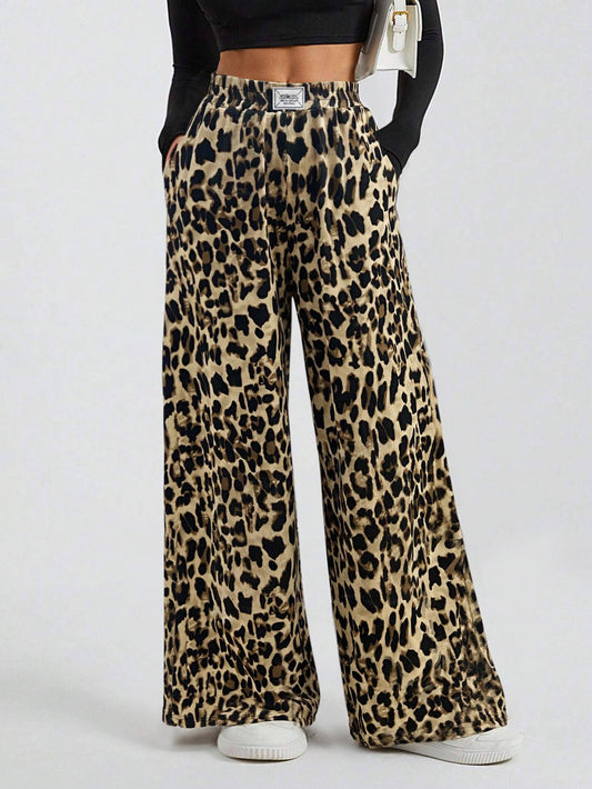 Leah Leopard Wide Leg Pants
