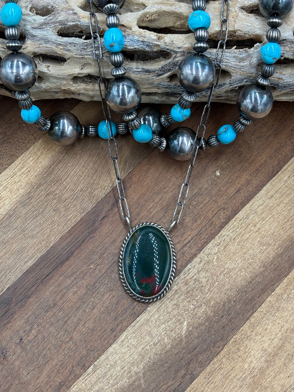 Bloodstone Jasper #911-15 Necklace