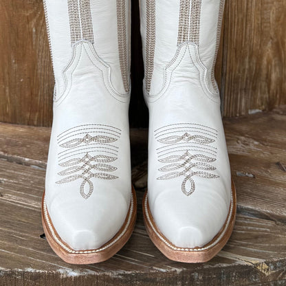 Signature Turquoise Reata Boot – The Charlotte Bone Tulip Top Snip Toe Boot