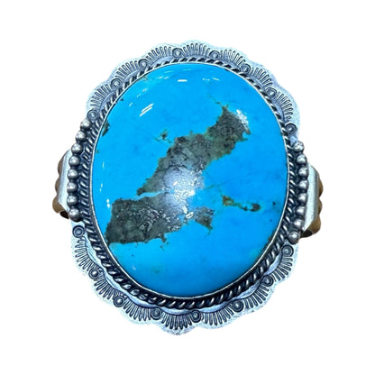 Oval Turquoise Cuff by J Nelson