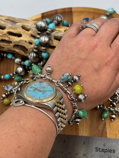 Mixed Turquoise Charm Bracelet