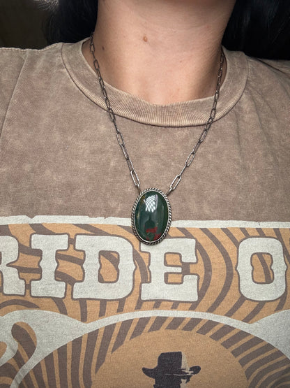 Bloodstone Jasper #911-15 Necklace