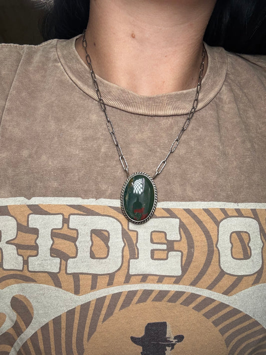 Bloodstone Jasper #911-15 Necklace