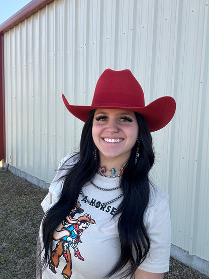 The Trailblazer – 4X Red Cowboy Hat (Unisex)