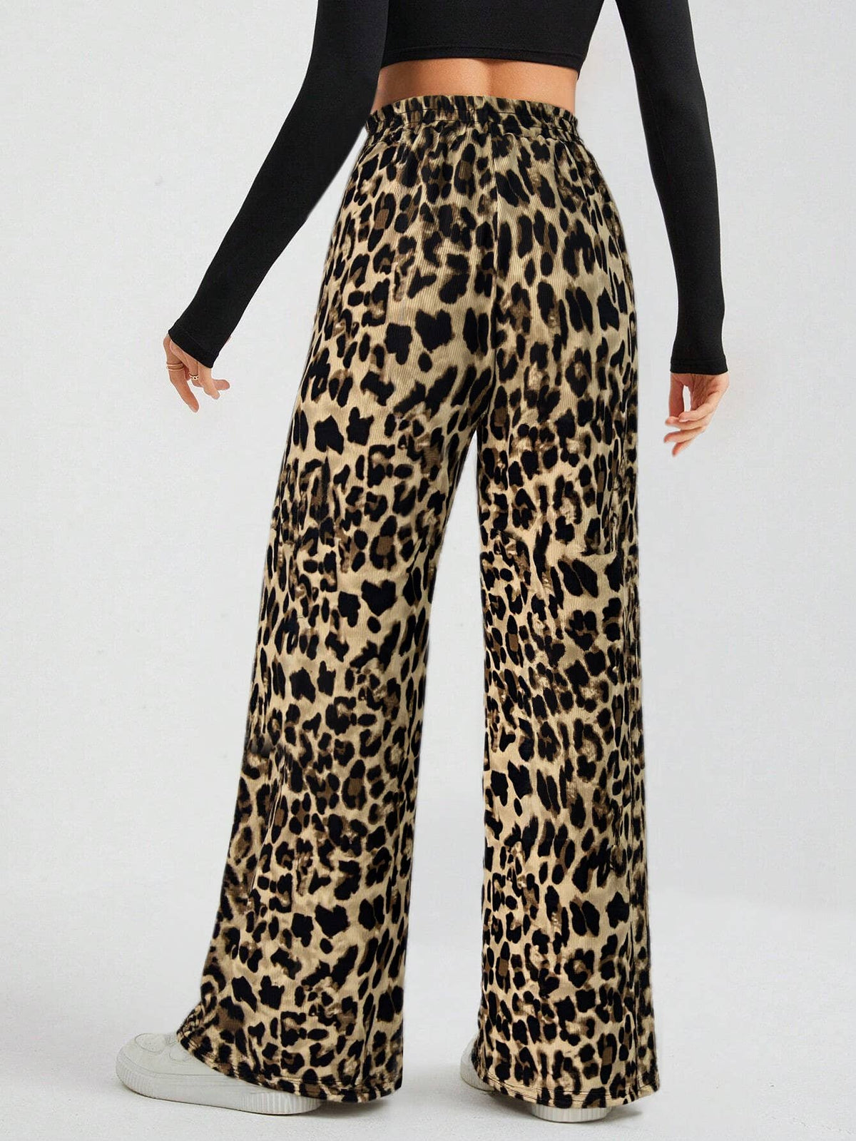 Leah Leopard Wide Leg Pants