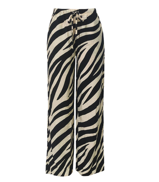 Zoey Zebra Wide Leg Pants
