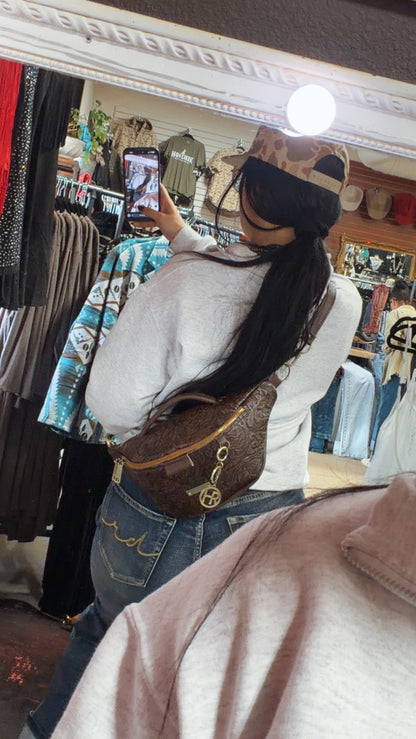 Cowboy Tooled by Harley Rhodes Bum Bag Crossbody