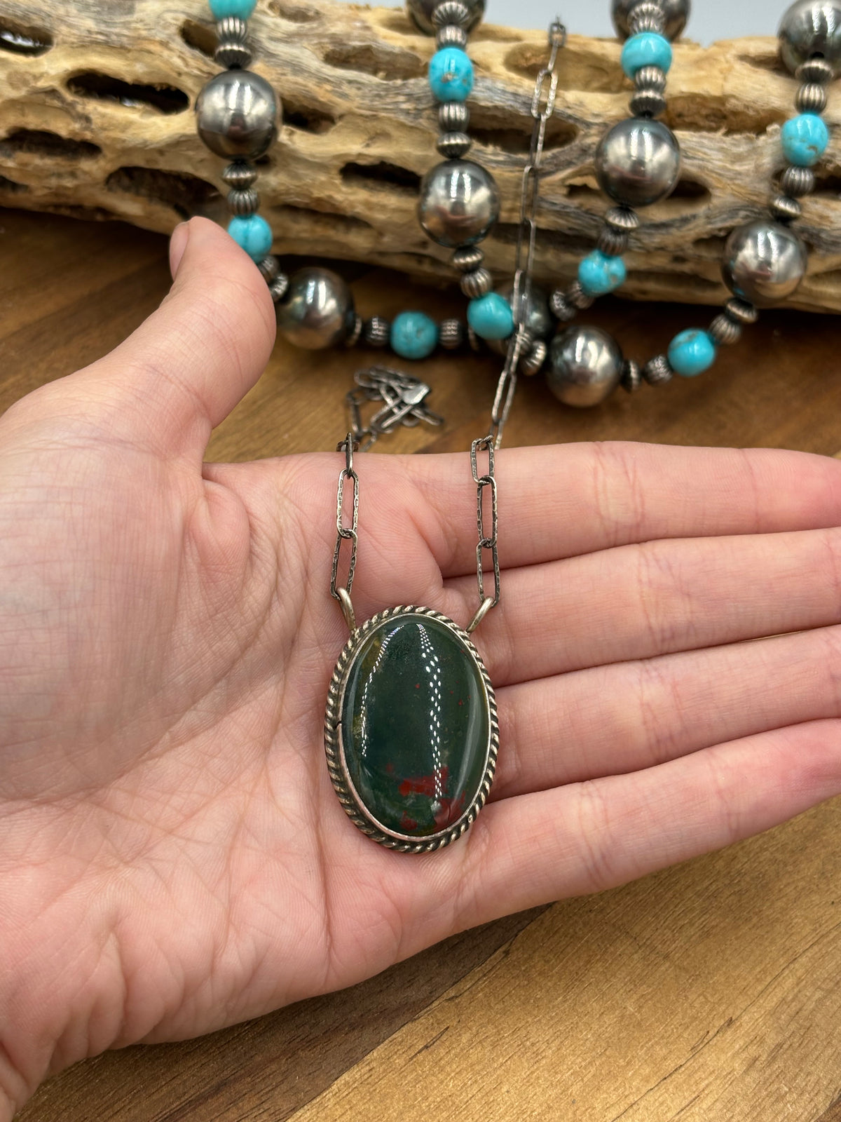 Bloodstone Jasper #911-15 Necklace