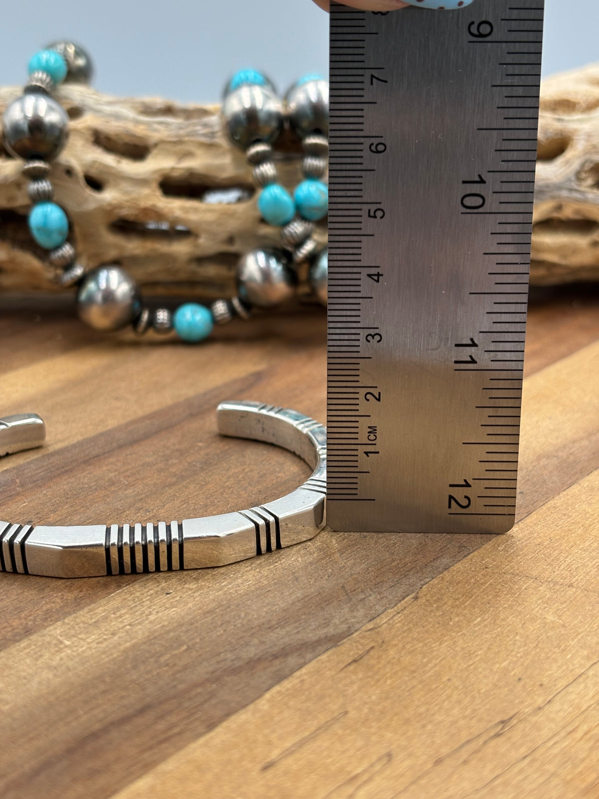 Silver Cuff #911-21 by Konnie Henry, Navajo