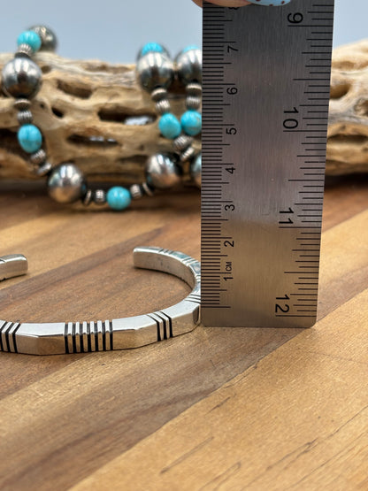 Silver Cuff #911-21 by Konnie Henry, Navajo