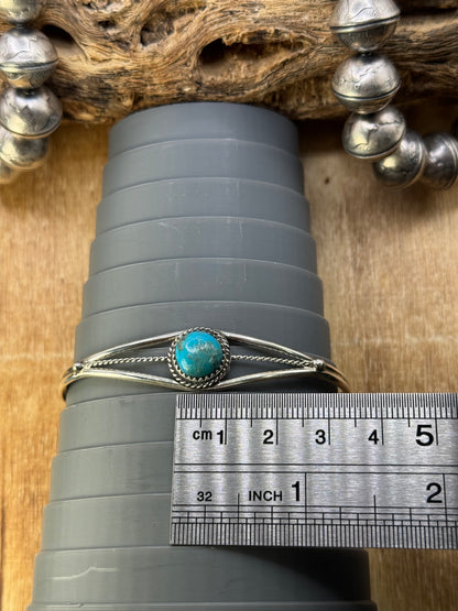 Kingman Turquoise Cuff #2 by Esther White, Navajo