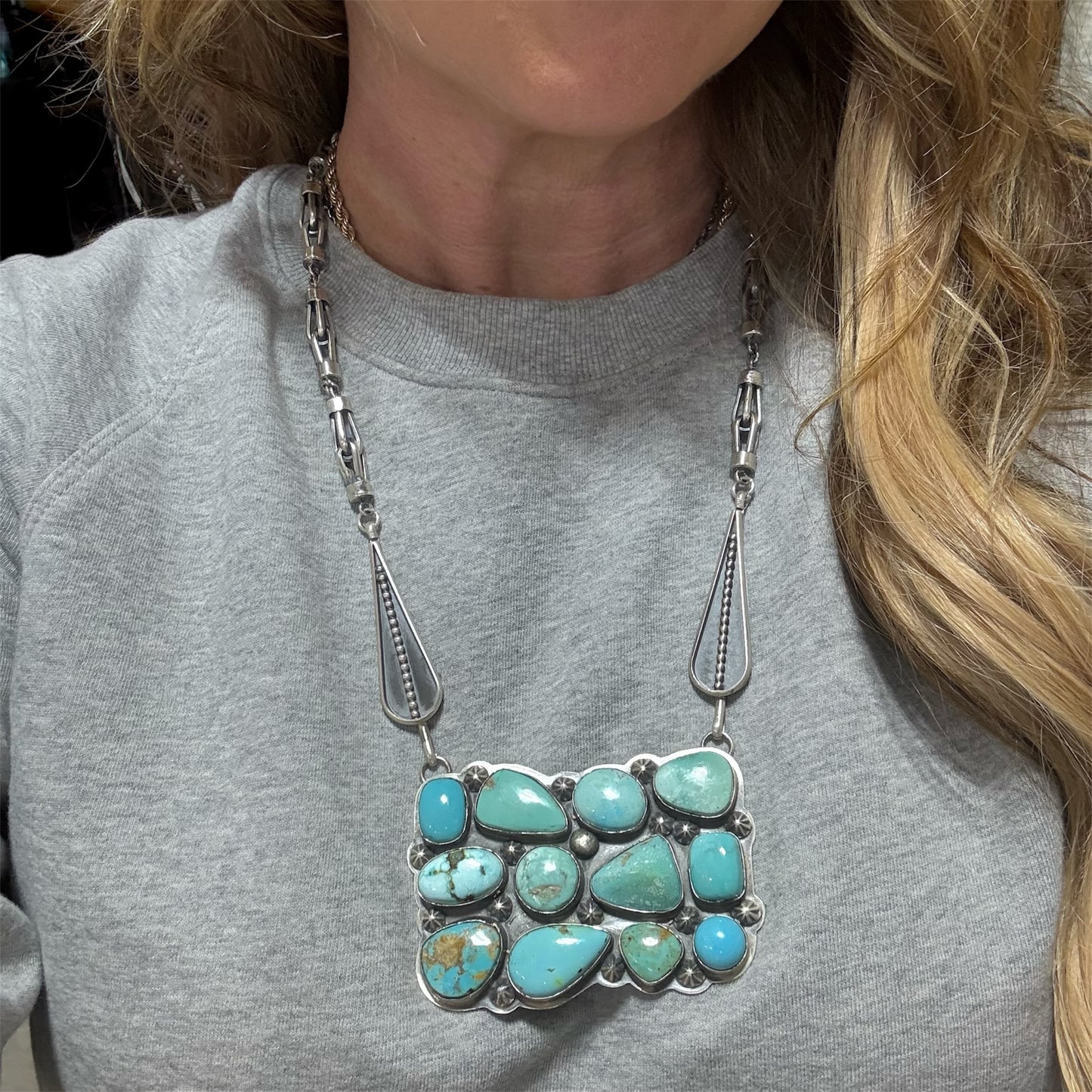 Turquoise Statement Necklace by Gabby