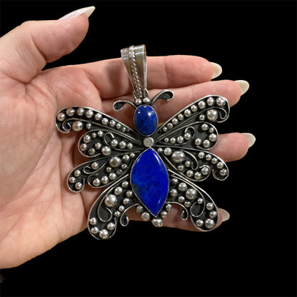 Lapis Butterfly Pendant