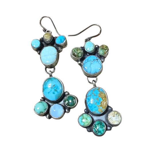 Mixed Stone Drop Earrings by Ella Peters