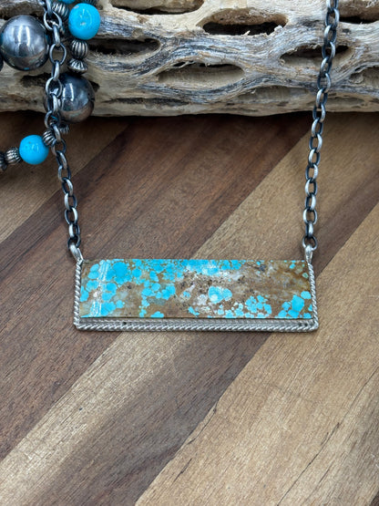 Mine #8 #917-46A XL Bar Necklace by Brandon Etcitty, Navajo