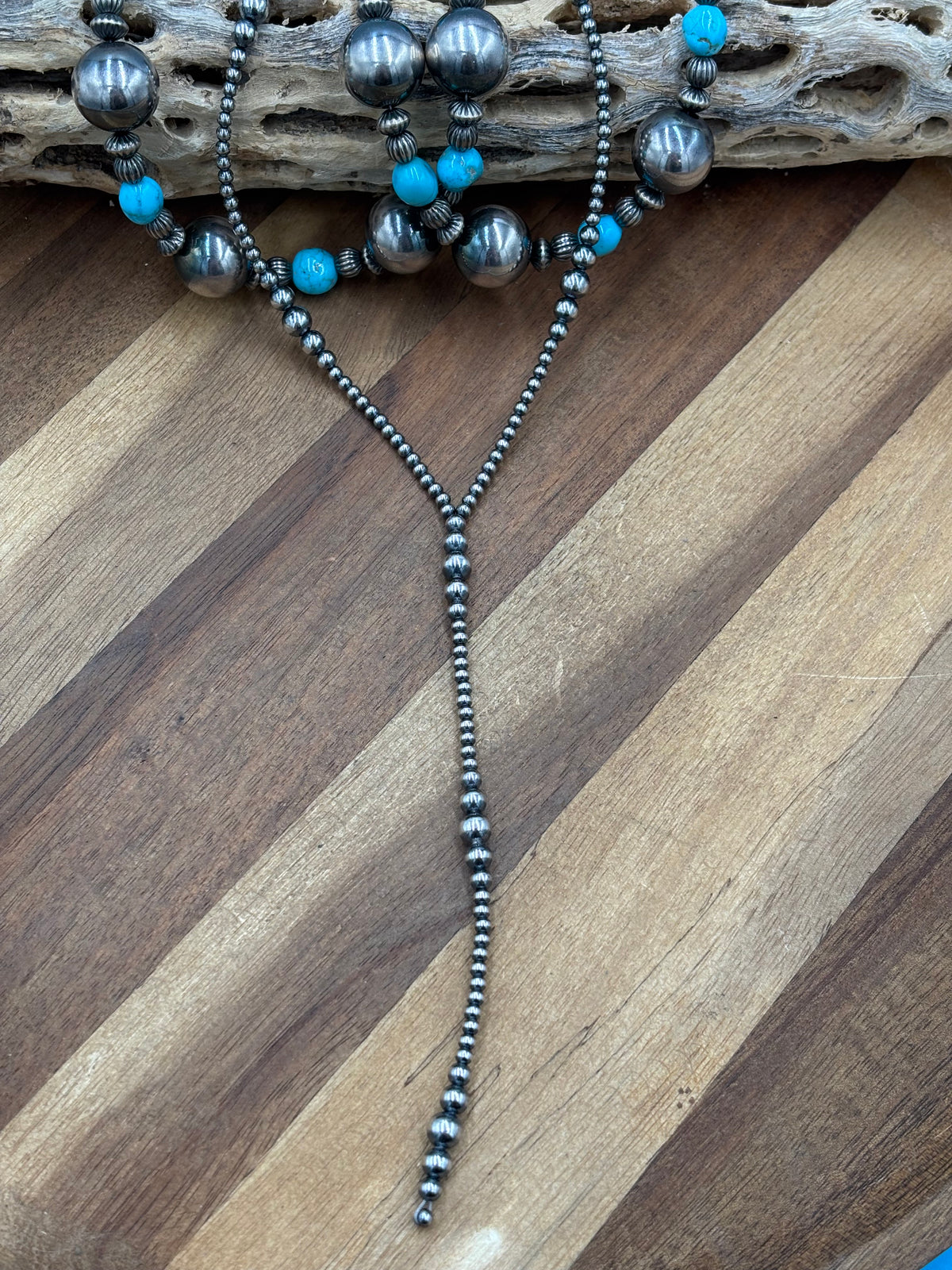 16” 3-6mm #911-27 Sterling Pearls Y Lariat Necklace