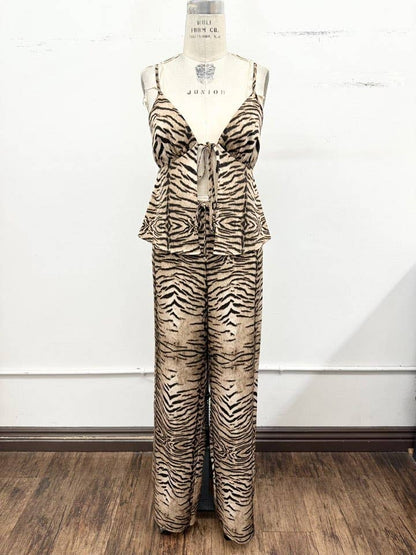 Liza Two-Piece Set: Zebra