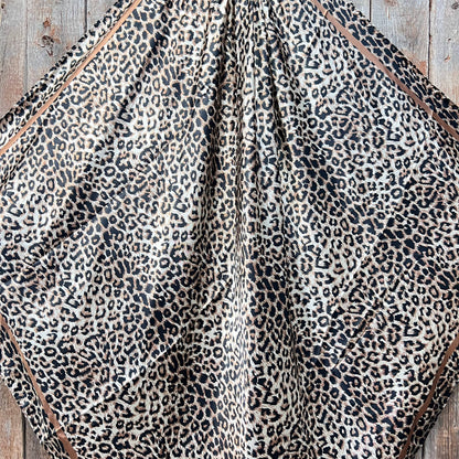 35X35"  Tan Leopard Wild Rag/Scarf WR168