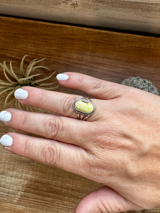 Small Ring - Size 7 - Palomino Turquoise & sterling silver by Harris Largo
