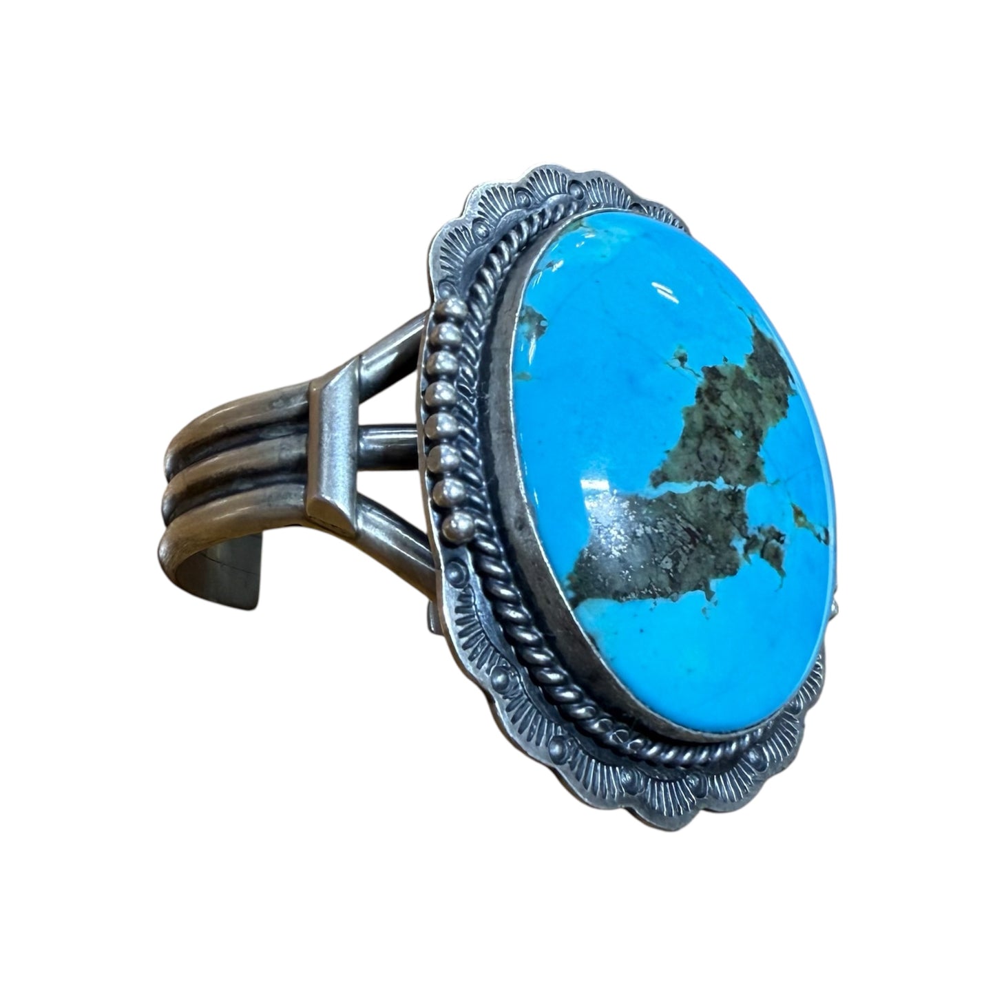 Oval Turquoise Cuff by J Nelson