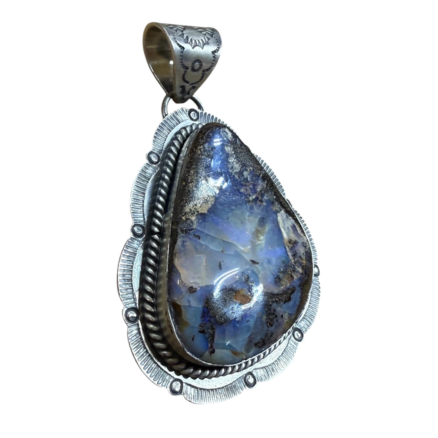 Boulder Opal Teardrop Pendant