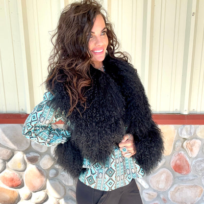Rodeo Royalty Leather and Lamb Fur