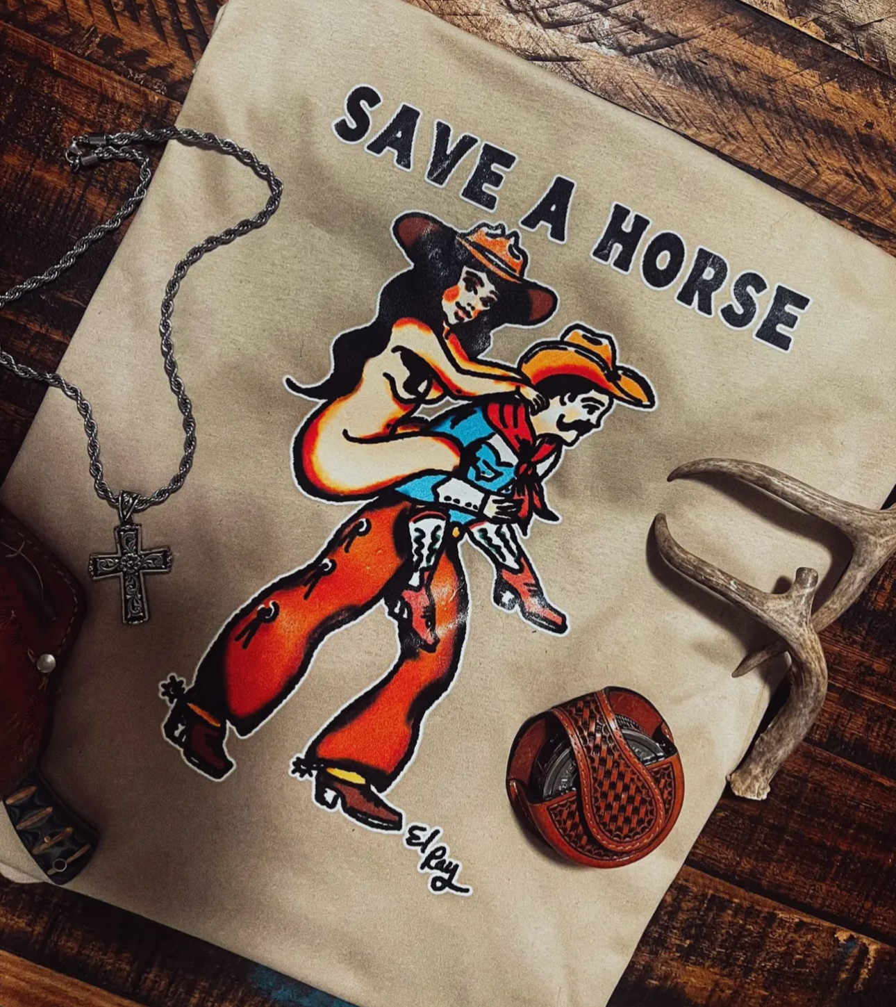 Save A Horse Graphic Tee Shirt (Regular & Plus Size)