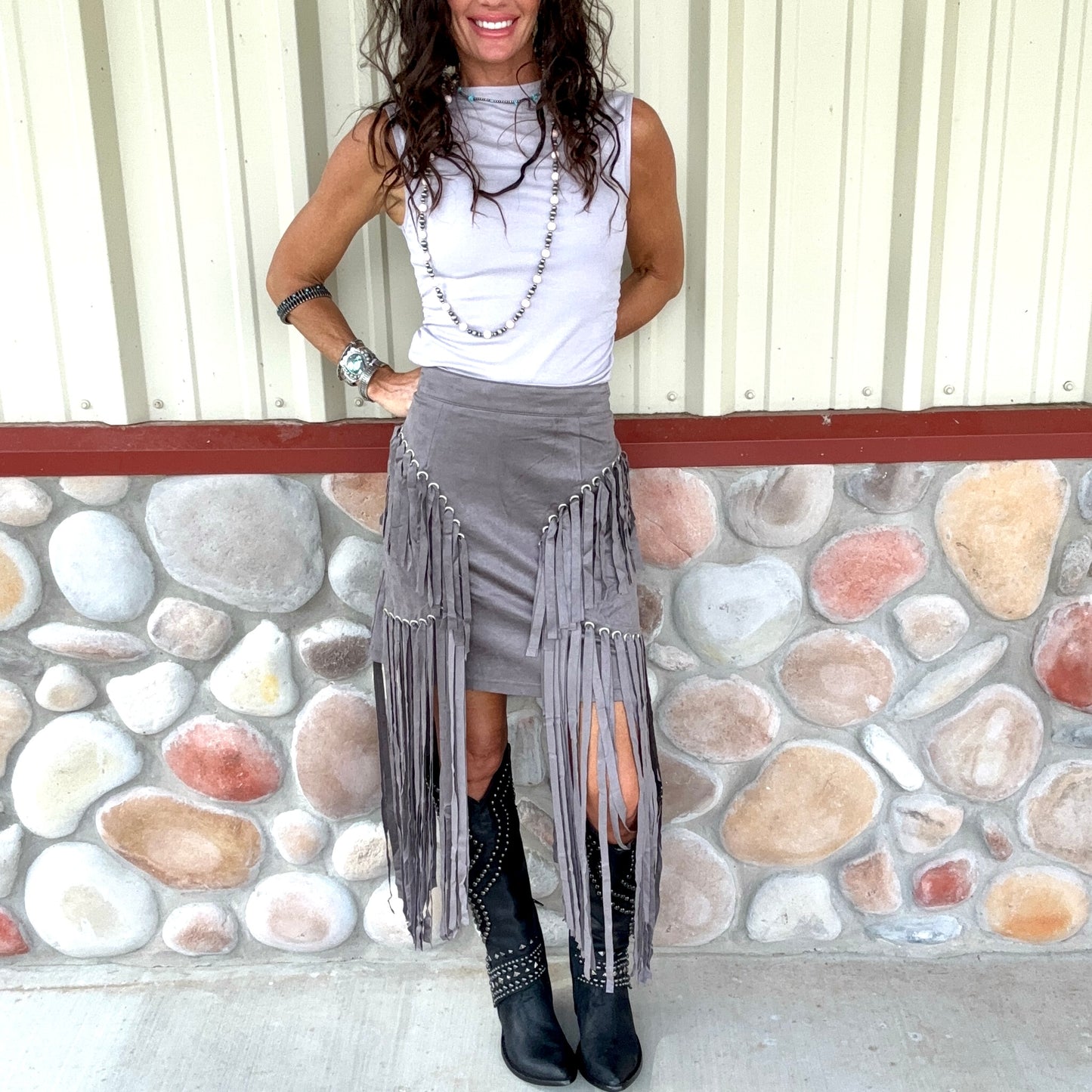 Iron Horse Suede Skirt